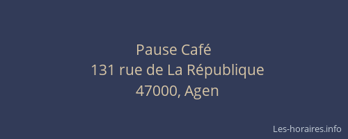 Pause Café