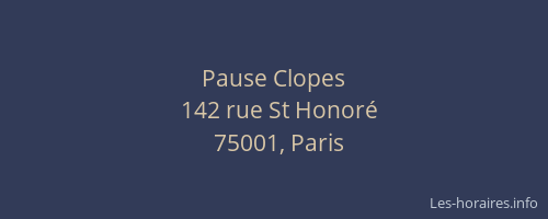 Pause Clopes