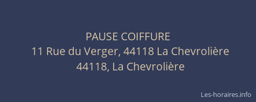 PAUSE COIFFURE
