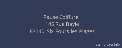 Pause Coiffure