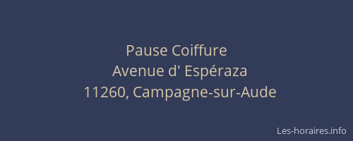 Pause Coiffure