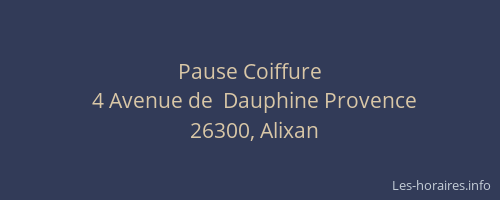 Pause Coiffure