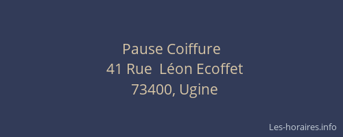 Pause Coiffure
