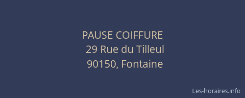 PAUSE COIFFURE