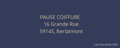 PAUSE COIFFURE
