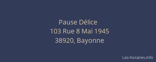 Pause D&eacute;lice