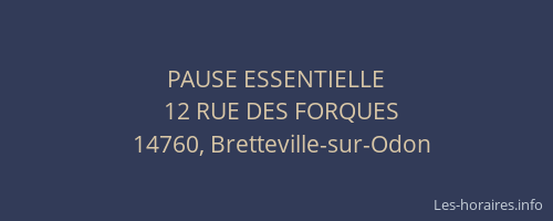 PAUSE ESSENTIELLE