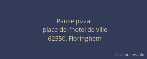 Pause pizza