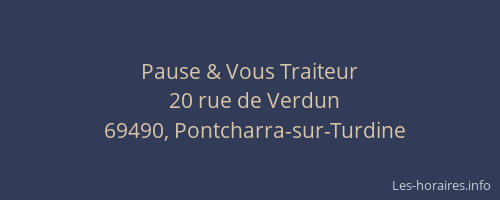 Pause & Vous Traiteur