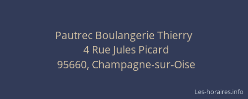 Pautrec Boulangerie Thierry
