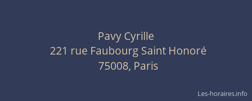Pavy Cyrille