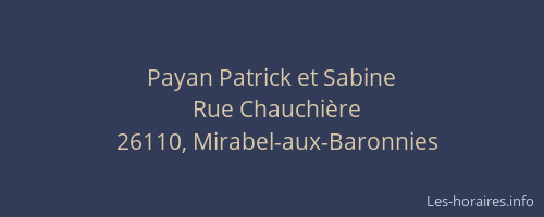 Payan Patrick et Sabine