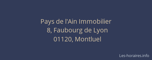 Pays de l'Ain Immobilier