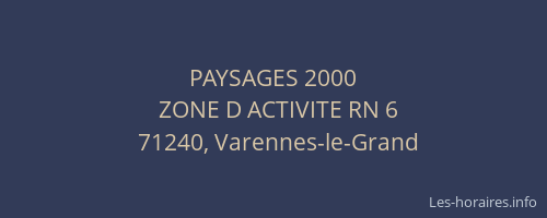 PAYSAGES 2000
