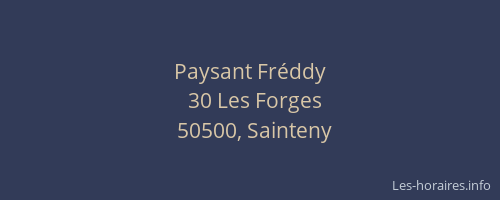 Paysant Fréddy