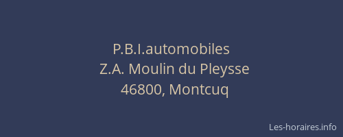 P.B.I.automobiles