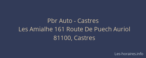Pbr Auto - Castres