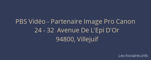 PBS Vid&eacute;o - Partenaire Image Pro Canon