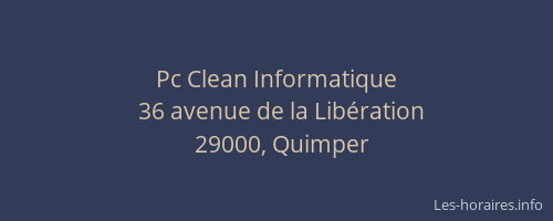 Pc Clean Informatique