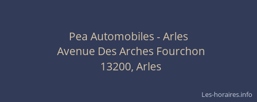 Pea Automobiles - Arles