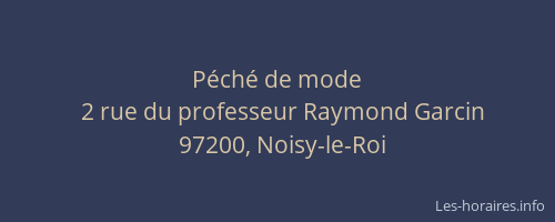 P&eacute;ch&eacute; de mode