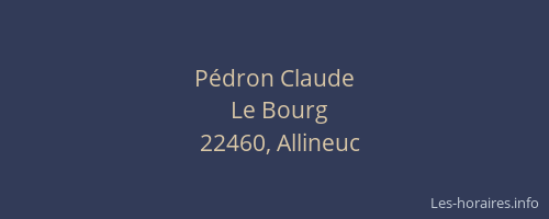 P&eacute;dron Claude