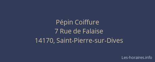 P&eacute;pin Coiffure