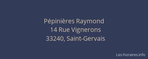 Pépinières Raymond