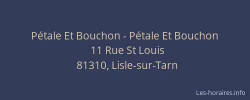 P&eacute;tale Et Bouchon - P&eacute;tale Et Bouchon