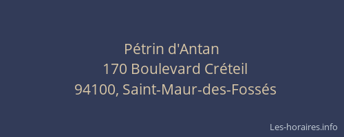 P&eacute;trin d'Antan