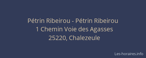 P&eacute;trin Ribeirou - P&eacute;trin Ribeirou