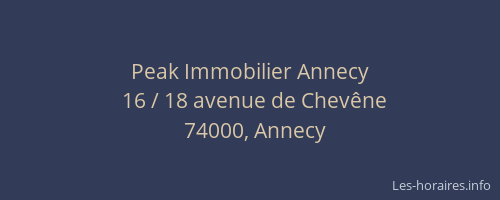 Peak Immobilier Annecy