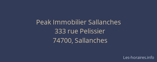 Peak Immobilier Sallanches