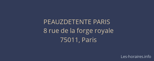 PEAUZDETENTE PARIS
