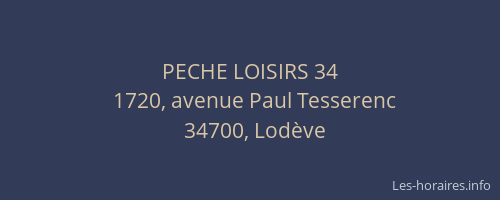 PECHE LOISIRS 34