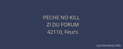 PECHE NO KILL