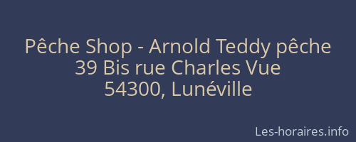 Pêche Shop - Arnold Teddy pêche