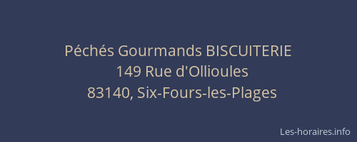 Péchés Gourmands BISCUITERIE