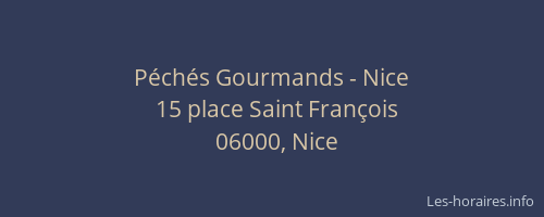Péchés Gourmands - Nice