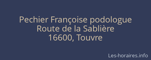 Pechier Françoise podologue