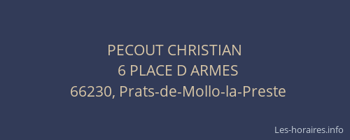 PECOUT CHRISTIAN
