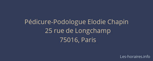 Pédicure-Podologue Elodie Chapin