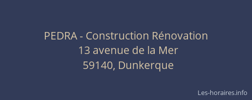 PEDRA - Construction Rénovation