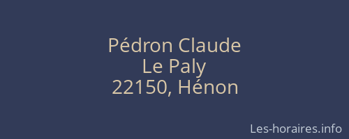 Pédron Claude
