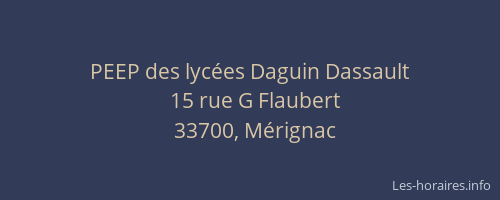 PEEP des lycées Daguin Dassault