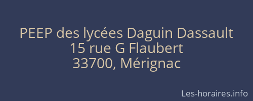 PEEP des lycées Daguin Dassault