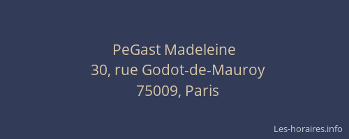 PeGast Madeleine