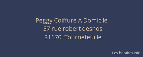 Peggy Coiffure A Domicile