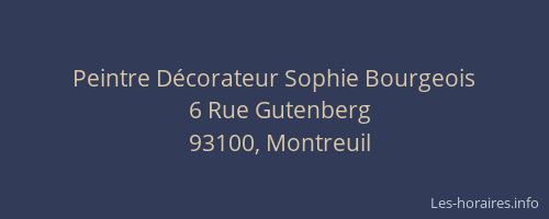 Peintre Décorateur Sophie Bourgeois