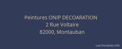 Peintures ONIP DECOARATION